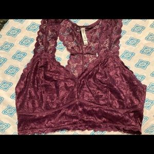 2X Zenana Outfitters Maroon Lace bralette